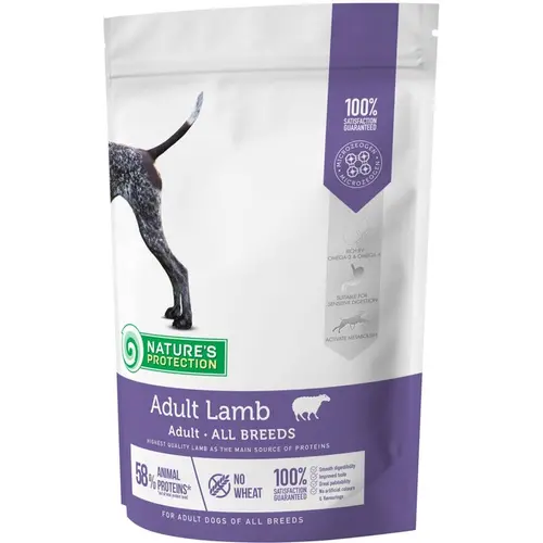 Nature's Protection ADULT All Breeds Lamb сухий корм для собак 500 г - з ягням (4771317457486)