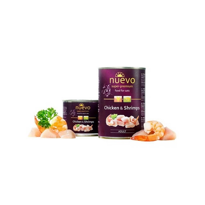 Nuevo Adult Chicken&Shrimp влажный корм для кошек 200 г - с курицей и креветками (4250231595172)  - фото 1