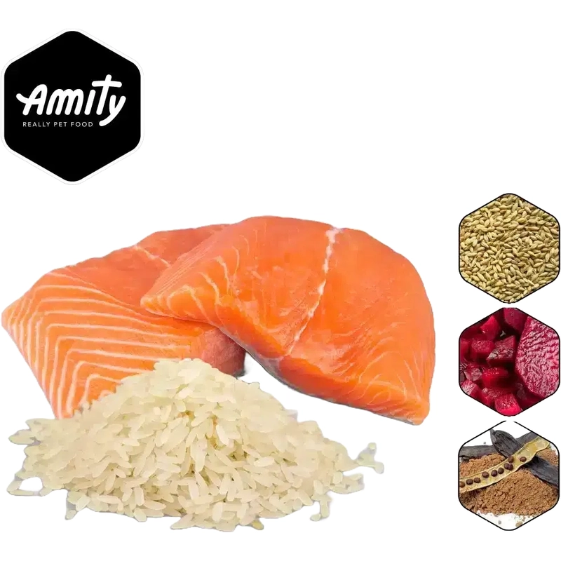 Amity Premium Salmon & Rice СУХИЙ КОРМ Premium собаки (з лососем і рисом) 15 кг  - фото 3
