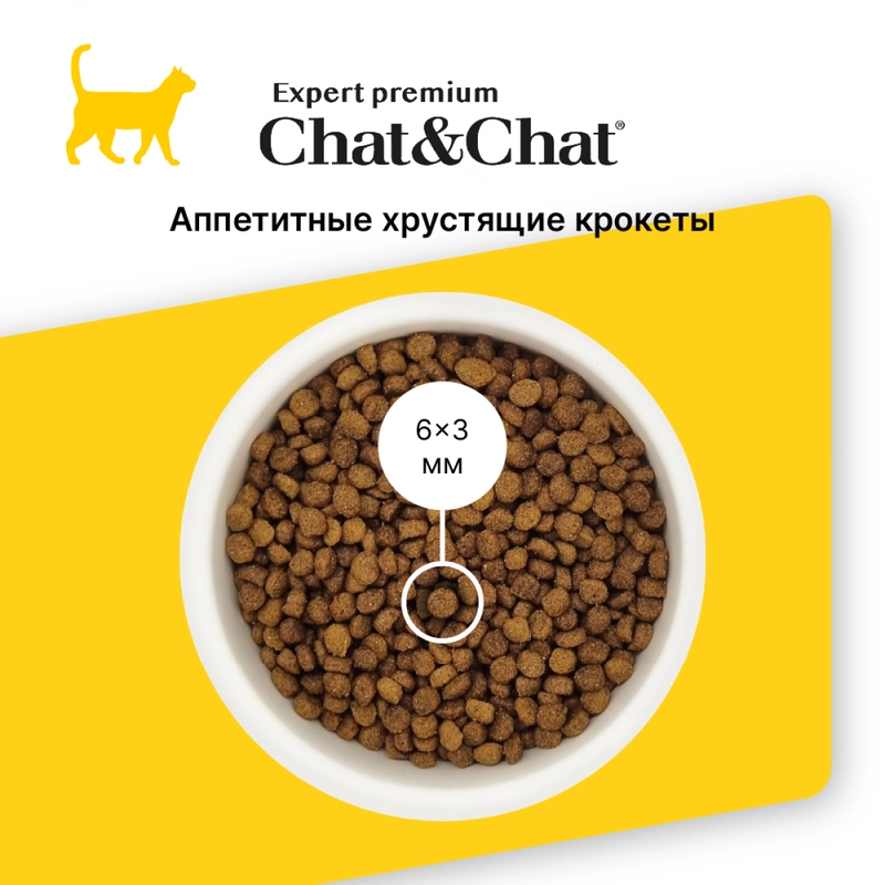 Gheda Chat&Chat Expert сухий корм для кошенят 900 г - з куркою (8001541607767)  - фото 1
