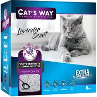 Cat's Way наповнювач для котячого туалету 6 л - бентонітовий, лаванда + фіолетові гранули (8682162004304) 