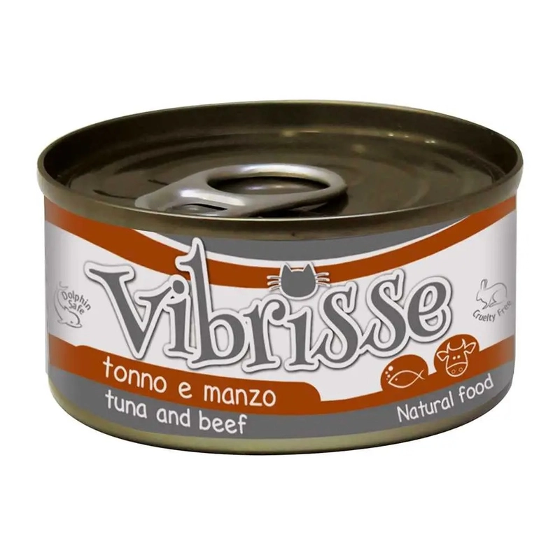 Vibrisse Natural Food ВОЛОГИЙ КОРМ Супер-преміум коти (з тунцем та яловичиною) 70 г 