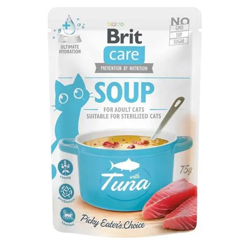 Brit Care Adult Soup ВОЛОГИЙ КОРМ Супер-преміум коти (суп з тунцем) 75 г