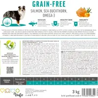 Brit Care Grain-Free Skin & Coat ADULT Small & Medium Breed Salmon сухий корм для собак беззерновий 1 кг - лосось (8595602558858)  - фото 3