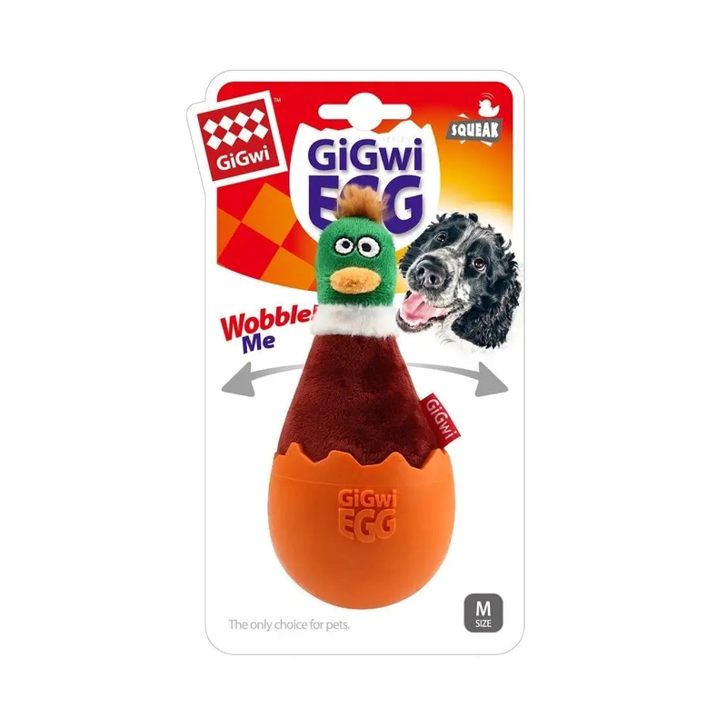 GiGwi EGG Wobble Fun Brown duck Яйце з качкою іграшка для собак (2007033029501) 
