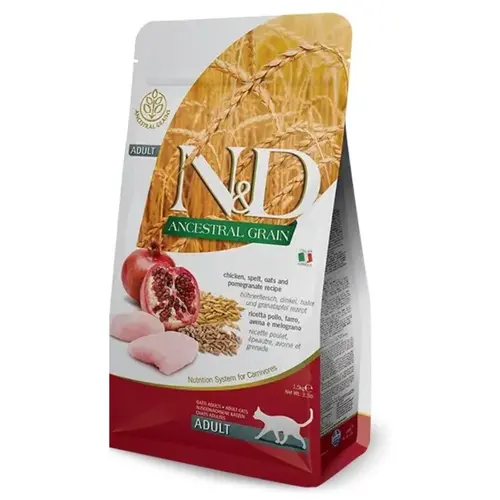 Farmina N&D Ancestral LG Adult Chicken&Pomegranate сухий корм для котів 10 кг - з куркою та гранатом (8010276024909)