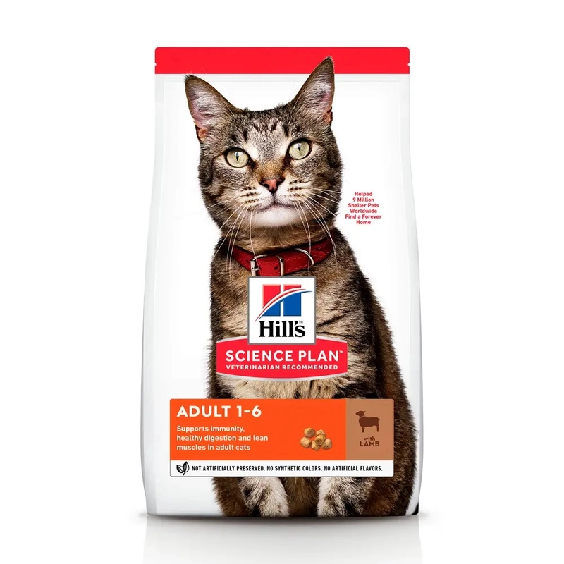 Hill's SP Feline Adult сухой корм для кошек 300 г - с ягненком (052742022925) 