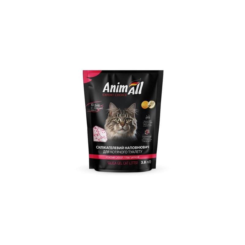 AnimAll Рожевий сапфір наповнювач для котячого туалету 3.8 л - силікагелевий (4820224501833) 