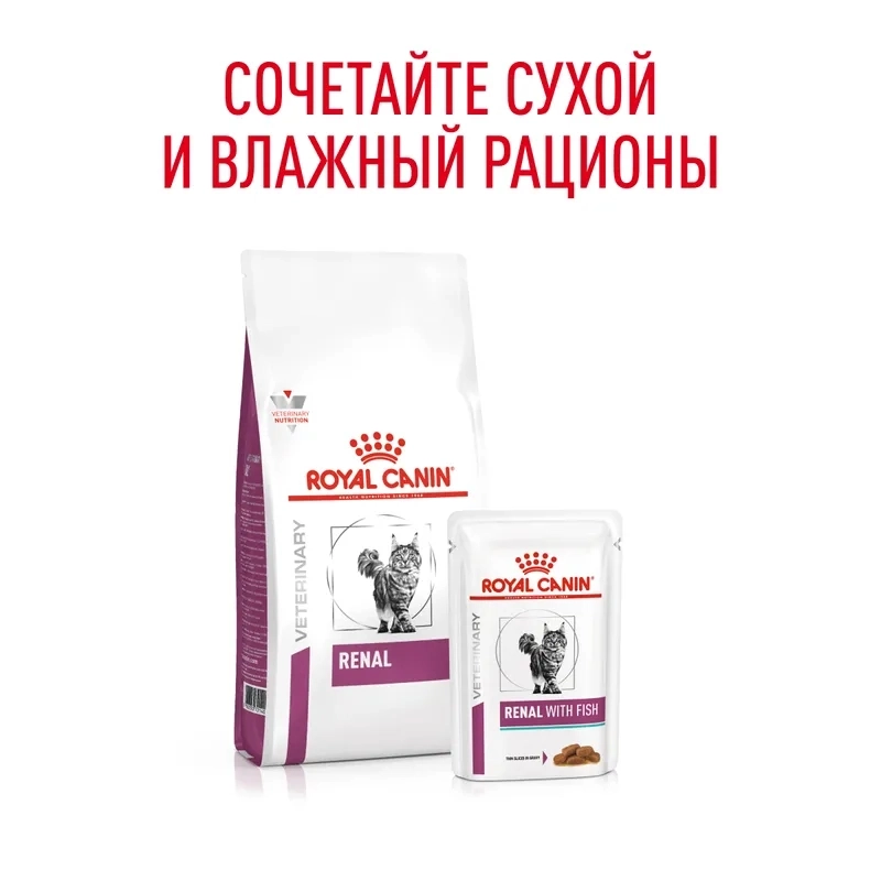 Royal Canin Renal сухий корм для котів при захворюваннях нирок 400 г (3182550914833)  - фото 2