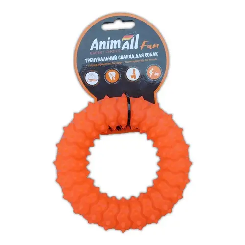 AnimAll Fun Кільце з шипами іграшка для собак 12 см - помаранчева (2000981167370)