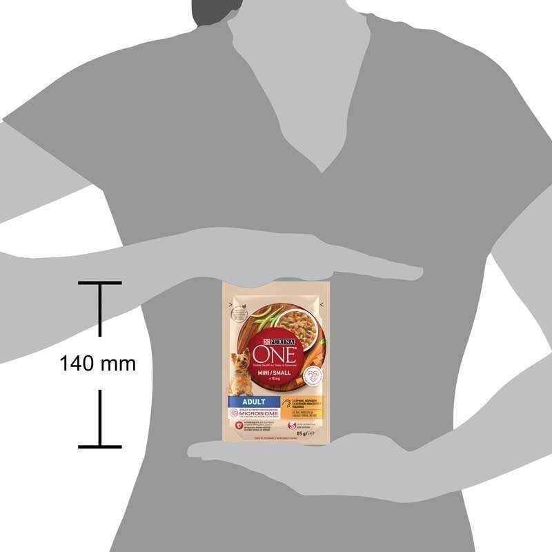 Purina One MINI & Small ВОЛОГИЙ КОРМ Premium собаки (з куркою та морквою) 85 г  - фото 1
