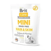Brit Care MINI Grain-Free Hair & Skin Salmon & Herring сухий корм для собак беззерновий 400 г - з оселедцем та лососем (8595602520237) 