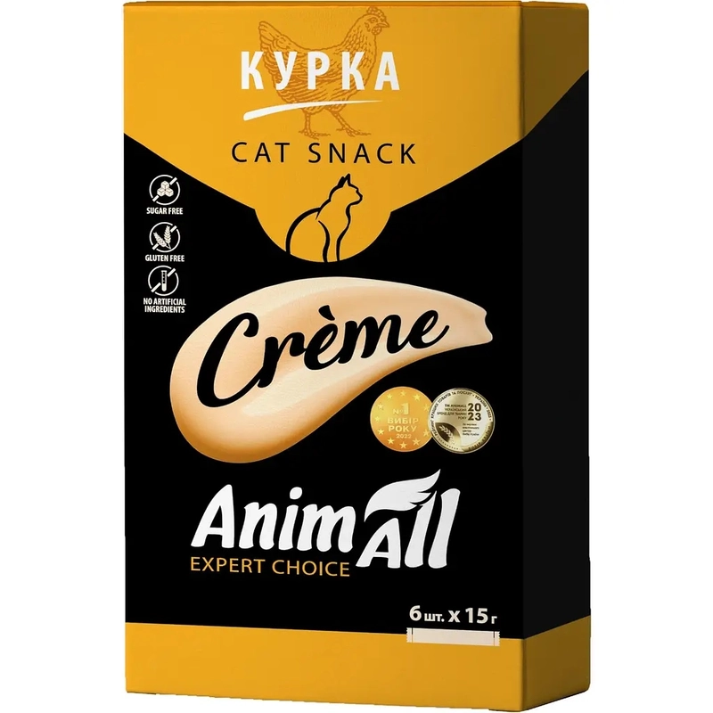 AnimAll Сreme ЛАСОЩІ Супер-преміум коти (мус з куркою) 15 г  - фото 2