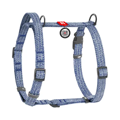 WAUDOG Re-cotton шлея для собак L - з QR-паспортом, H-подібна, з ручкою, з відновленої бавовни (4823089368726)