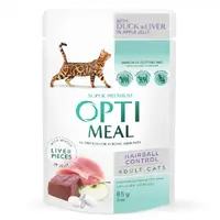 Optimeal Hairball ВОЛОГИЙ КОРМ Супер-преміум коти (для виведення шерсті) 85 г 