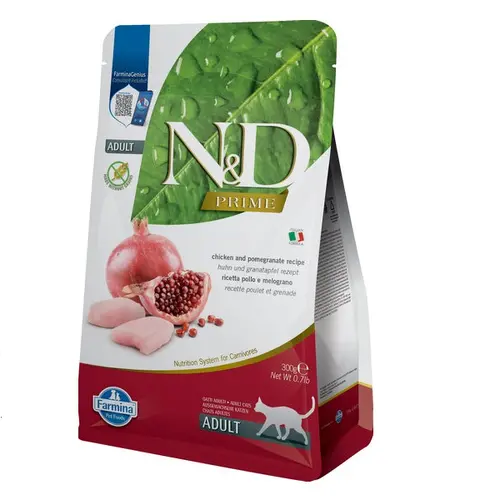 Farmina N&D Prime GF Adult Chicken&Pomegranate сухий корм для котів 300 г - з куркою та гранатом (8010276021014)