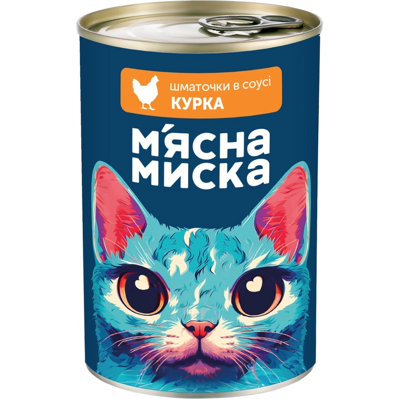 Мясная Миска влажный корм для кошек 415 г - с курицей в соусе (4820255192192) 