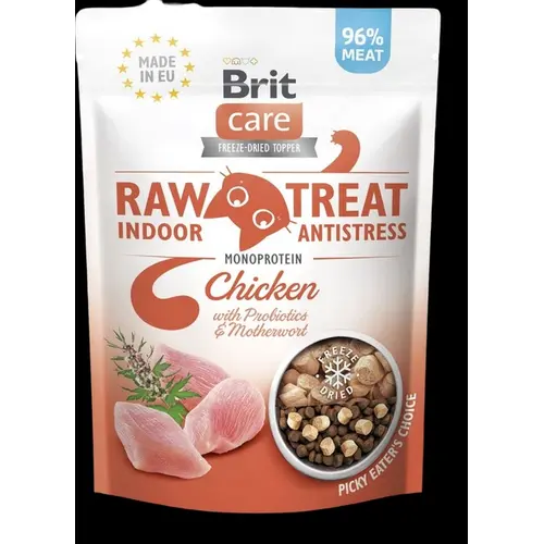 Brit Care Raw Treat Indoor Antistress ЛАСОЩІ Супер-преміум коти (з куркою) 40 г