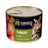 Savory Kitten Gourmand Turkey вологий корм для кошенят 200 г - з індичкою (4820232630686) 