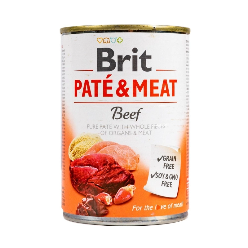 Brit Care PATE & MEAT Grain-Free Beef ADULT ВОЛОГИЙ КОРМ Супер-преміум собаки (з яловичиною) 400 г 