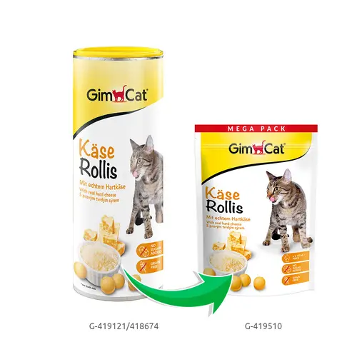 Gim Cat Kase Rollis таблетки вітамінізовані для котів 1 шт - з сиром (4002064419510)
