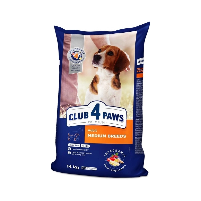 Club 4 Paws Premium ADULT Medium Breeds Chiken сухий корм для собак середніх порід 14 кг - з куркою (4820215366328) 