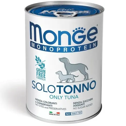 Monge MonoProtein SOLO Tuna монопротеїновий вологий корм для собак 400 г - з тунцем (8009470014243)