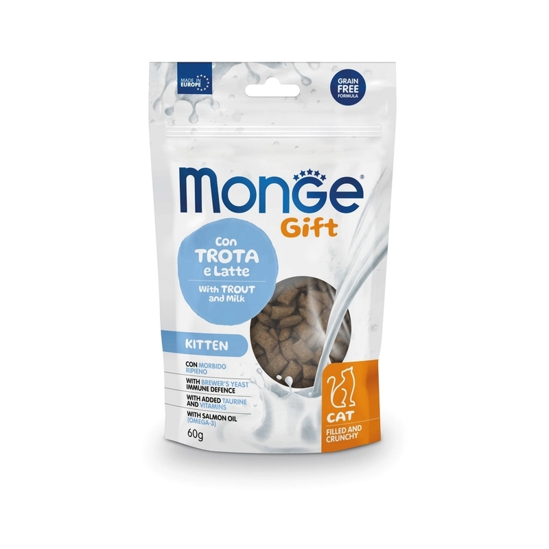 Monge Gift Kitten ласощі для кошенят 60 г - з фореллю та молоком (8009470085014) 