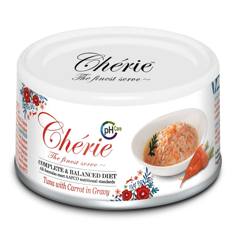 Cherie Complete & Balanced влажный корм для кошек для поддержки здоровья мочевыводящих путей 80 г - с тунцом и морковью (4712937600739) 