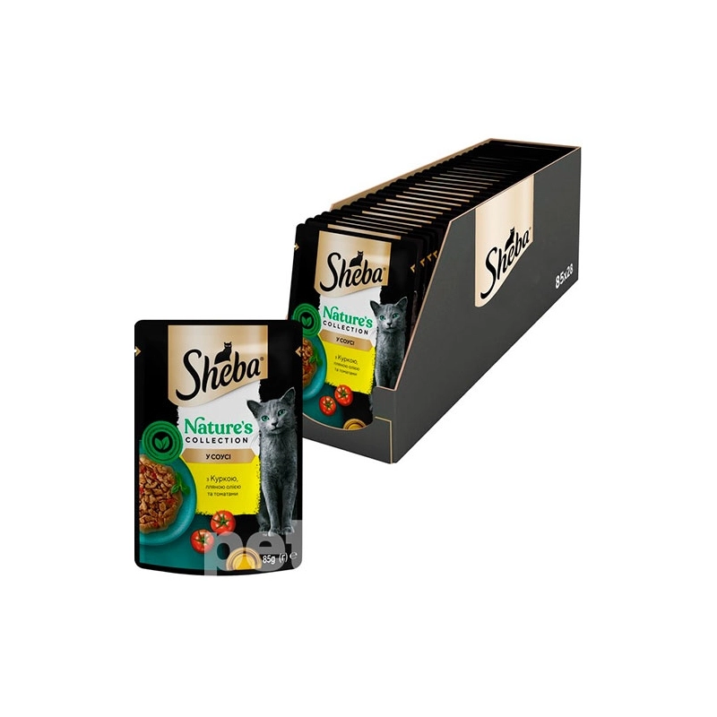 Sheba Nature`s Collection ВОЛОГИЙ КОРМ Premium коти (з куркою, томатом та олією) 85 г  - фото 2