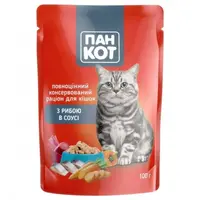 Пан Кот ВОЛОГИЙ КОРМ Економ коти (з рибою) 100 г 