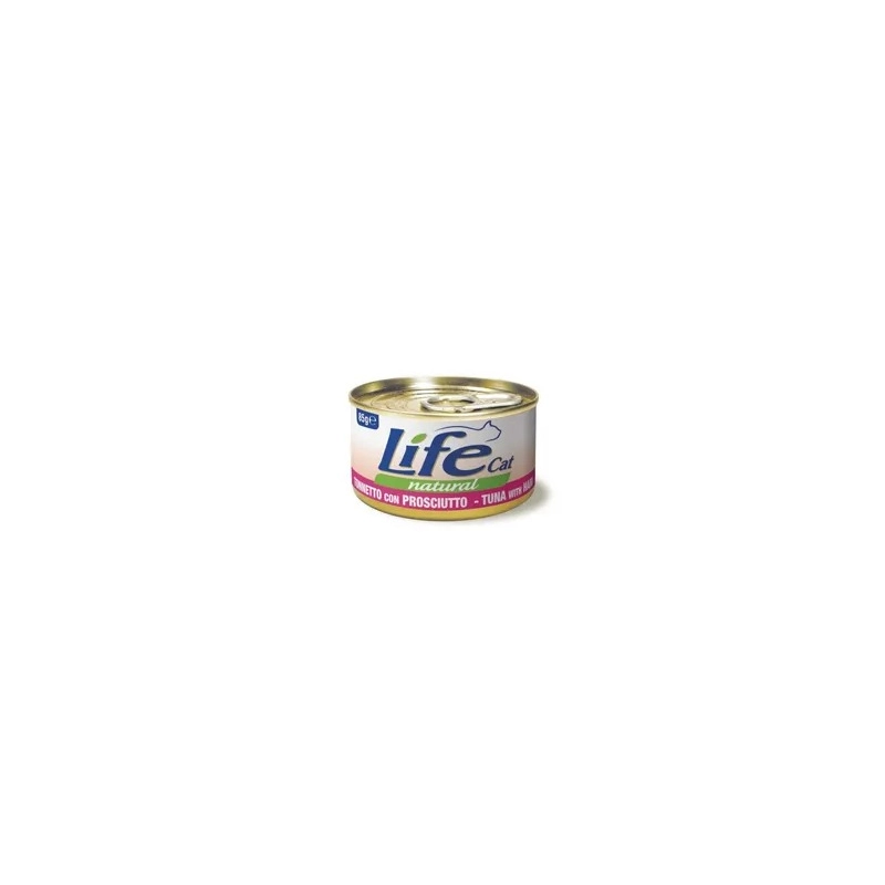 Lifecat Natural ВОЛОГИЙ КОРМ Супер-преміум коти (з тунцем та курячою шинкою) 85 г 
