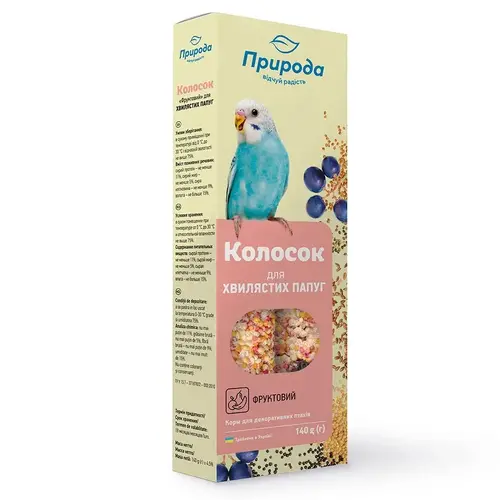 Ласощі для хвилястих папуг Природа Фруктовий 140г (4820157400265)