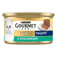 Gourmet Gold ВОЛОГИЙ КОРМ Преміум коти (паштет з кроликом) 85 г  - фото 1
