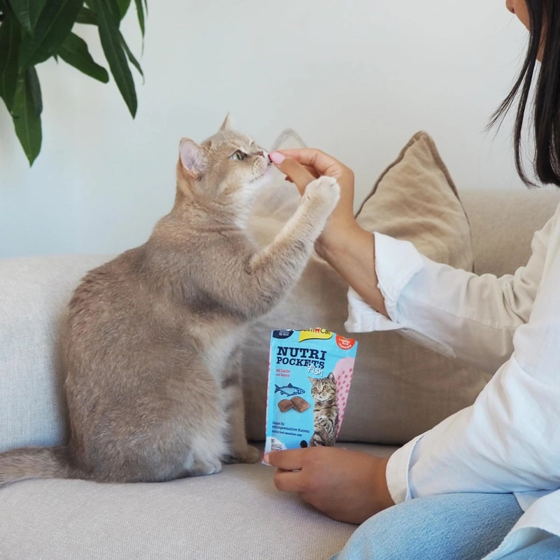 GimCat Nutri Pockets Fish ЛАСОЩІ Супер-преміум коти (з лососем) 60 г  - фото 2