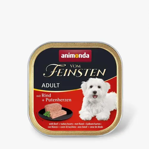 Animonda Vom Feinsten Beef & Turkey Hearts ADULT ВОЛОГИЙ КОРМ Premium собаки (з яловичиною і індичими серцями) 150 г