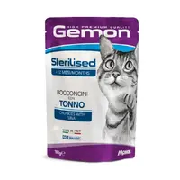 Gemon Sterilised Bocconcini ВОЛОГИЙ КОРМ Економ коти (з тунцем та рибою дорі) 100 г 