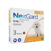 NexGard S таблетки для собак 1 таблетка - від бліх та кліщів, 2-4 кг (3661103042846) 