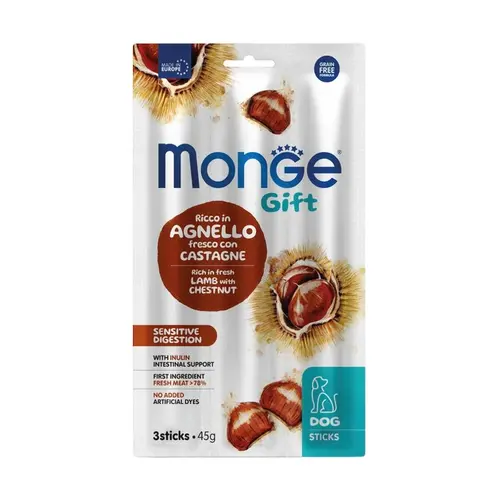Monge Gift STICK SENSITIVE Lamb with Chestnut ЛАСОЩІ Супер-преміум собаки (з ягням та каштаном) 45 г