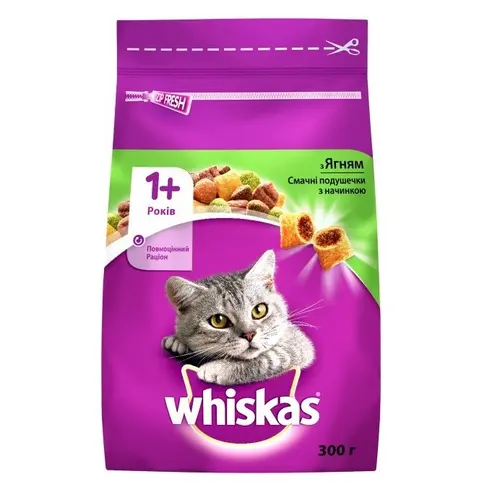Whiskas СУХИЙ КОРМ Економ коти (з ягням) 300 г
