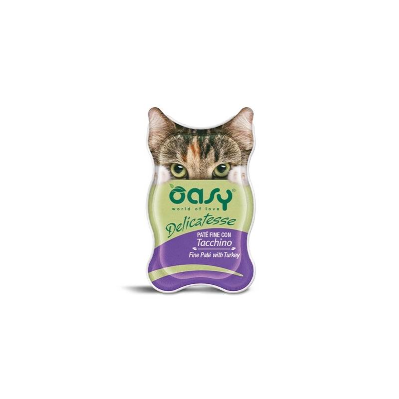 Oasy Cat влажный корм для кошек 85 г - с индейкой (8053017342221) 