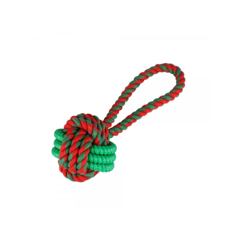 Barksi TPR Rope Ball М'ячик на канаті іграшка для собак 22 см - з TPR вставкою (2007033036011)  - фото 1