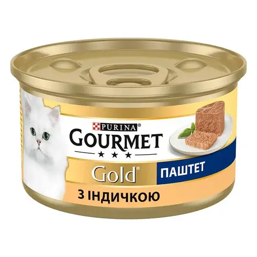 Gourmet Gold ВОЛОГИЙ КОРМ Преміум коти (паштет з індичкою) 85 г