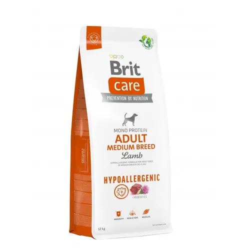 Brit Care Hypoallergenic Mono Protein ADULT Medium Breed Lamb сухий корм для собак середніх порід гіпоалергенний 12 кг - з ягням (8595602559015)