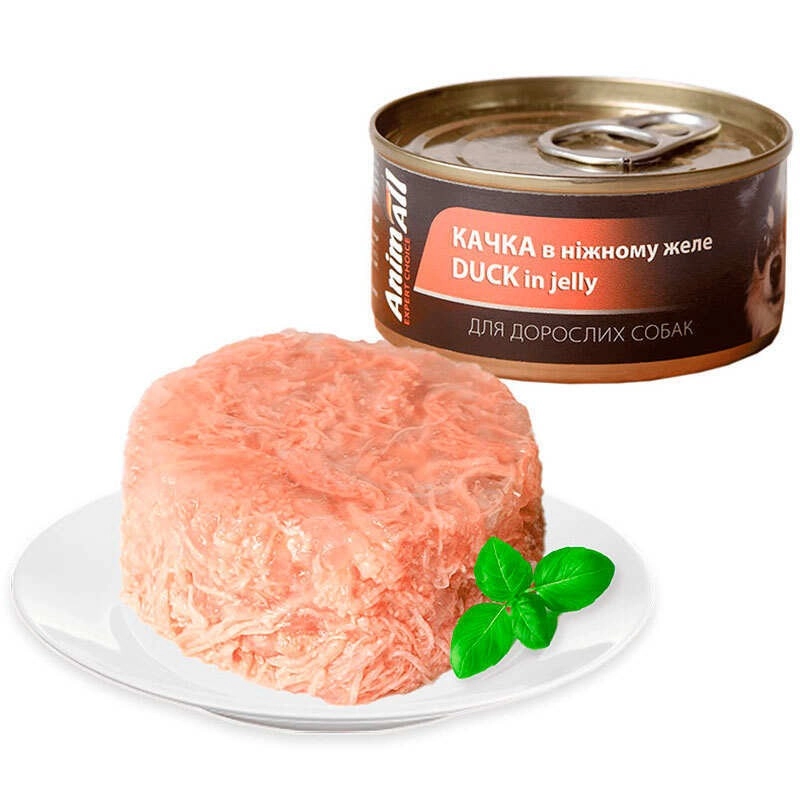 AnimAll ADULT Duck in Jelly вологий корм для собак 85 г - з качкою в ніжному желе (4820224501413)  - фото 1