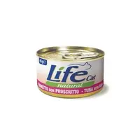 Lifecat Natural ВОЛОГИЙ КОРМ Супер-преміум коти (з тунцем та курячою шинкою) 85 г 