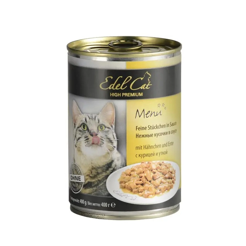 Edel Cat вологий корм для котів 400 г - з куркою та гускою (4003024173015) 