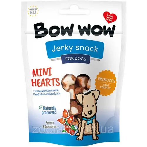 Bow Wow Натуральная косточка с овощами, глюкозамином и хондроитином лакомство для собак 24 г (8595042609516)