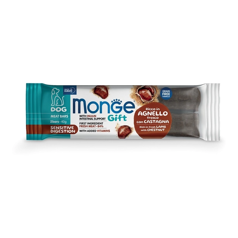 Monge Gift Meat Bar SENSITIVE Lamb with Chestnut ЛАСОЩІ Супер-преміум собаки (з ягням та каштаном) 40 г 