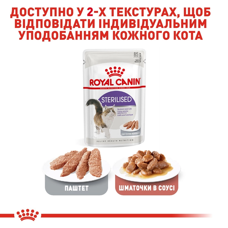 Royal Canin Sterilised Loaf ВОЛОГИЙ КОРМ Супер-преміум коти (для стерилізованих) 85 г  - фото 3